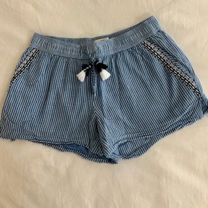 Vineyard Vines Embroidered blue strip shorts